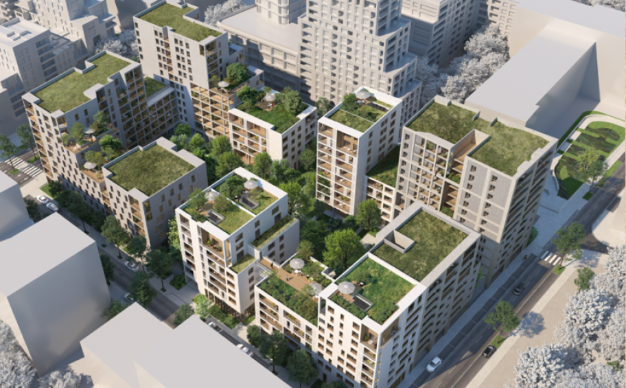On behalf of Eiffage Immobilier, Eiffage Construction is building a complex of 9 flat blocks in the Girondins mixed development zone in Lyon.