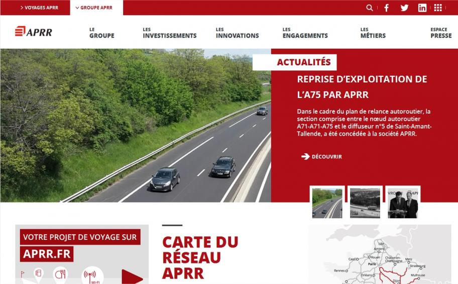 | Web : le site institutionnel d’APRR fait peau neuve
