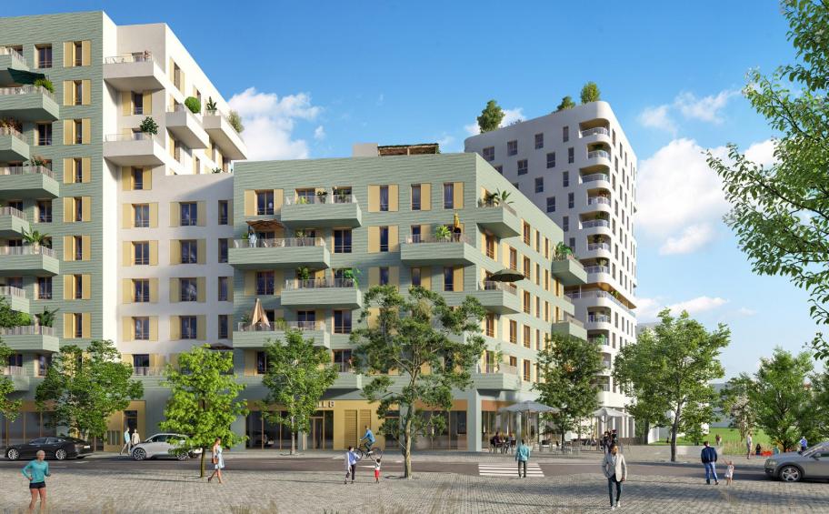 Eiffage Immobilier and Emerige plant the first tree in lot A5/A6 of the Parc d'Affaires eco-district in Asnières-sur-Seine (92)