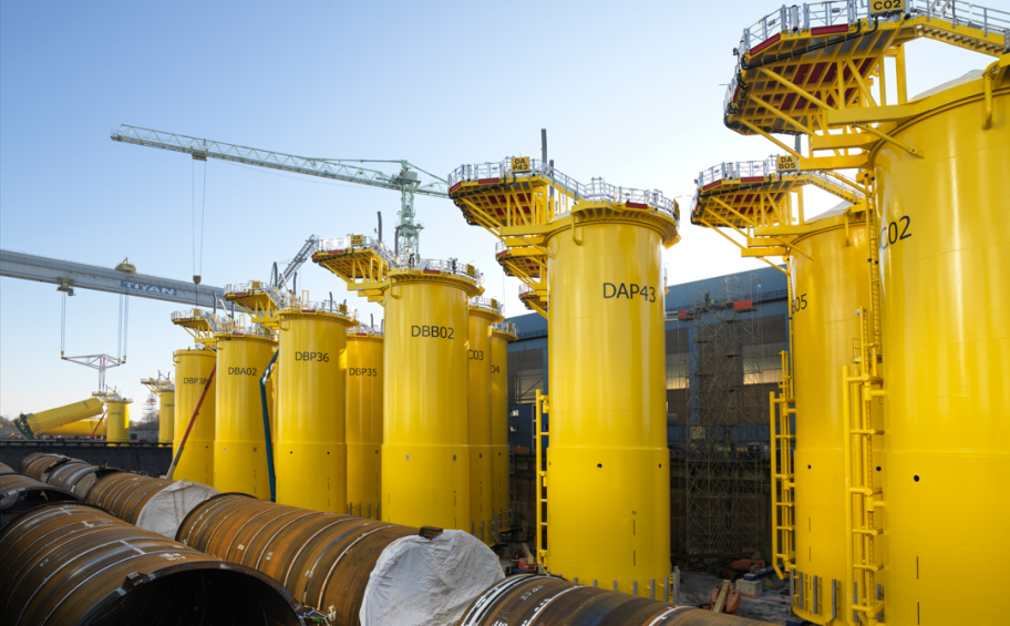 Eiffage remporte le contrat de fabrication des 76 pièces de transition pour Baltic Power