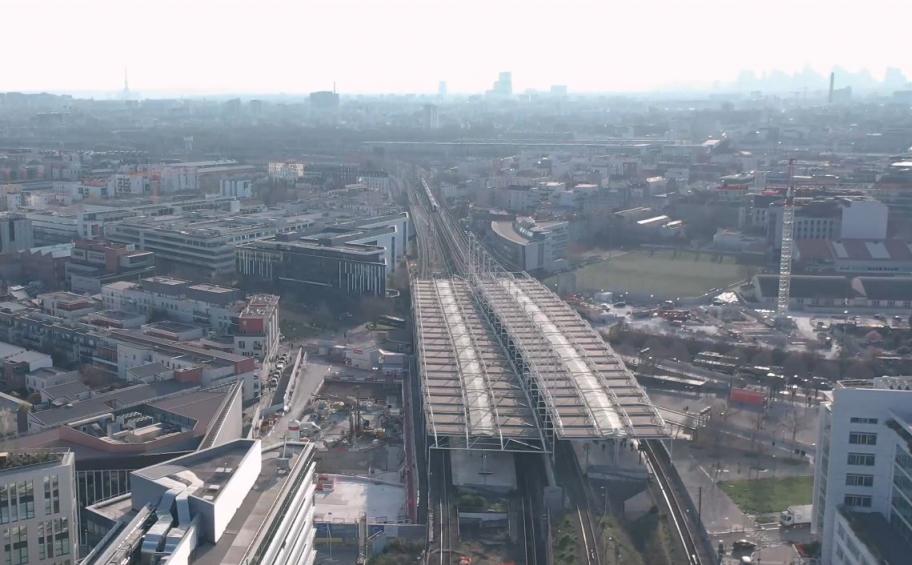 Discover the images of the construction site of the future Stade de France station