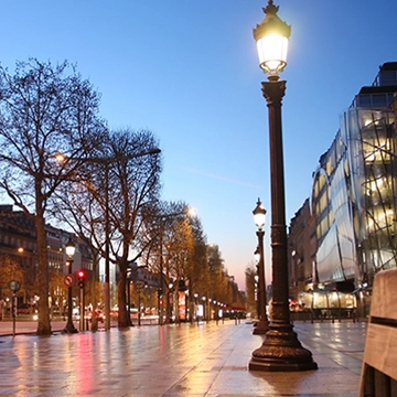 Photo de lampadères de la ville de Paris