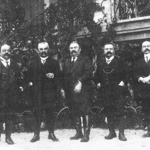 Photo of Philippe Fougerolle founding the family public works company, contributing to the construction of the Nivernais Canal