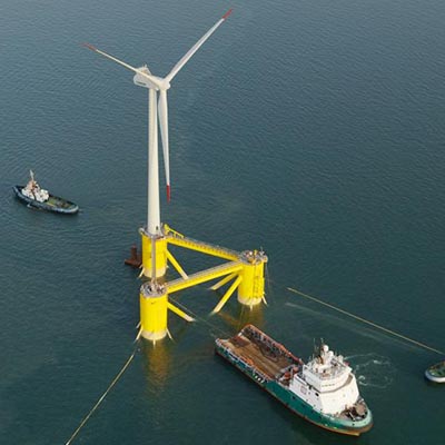 Photo of an offshore wind turbine